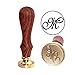 Letter M Wax Seal Stamp,Botokon Vintage Retro Brass Head Wooden Handle Alphabet Letter Initial Wax Classic Sealing Stamp, Ideal for Decorating Gift Packing, Envelopes, Invitations, Wine Packaging (M)