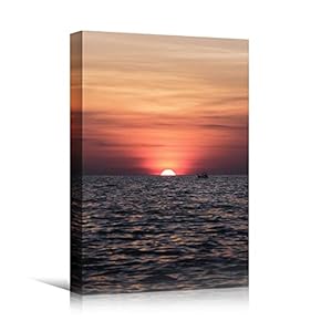 signwin Canvas Wall Art Sun Setting into The...