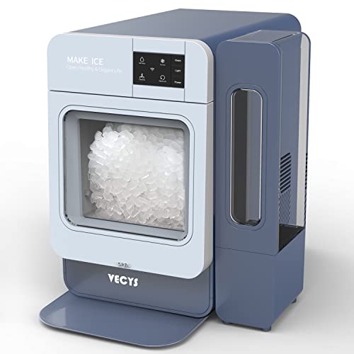 VECYS Nugget Countertop Ice Maker W/Side Tank, 33LBS Daily Ice Making
