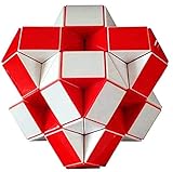 Genius Cells Big Funny Magic Snake Twist Ruler Snake Puzzle Red 24 Wedges Toy