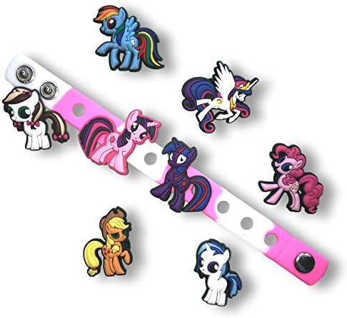 Jibbitz for Crocs Shoes| Shoe Charms Plug Accessories for Crocs with Silicone Bracelet Wristband 7 Inches