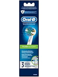 Oral-B Floss Action Electric Toothbrush Replacement Brush Heads Refill, 3 Count