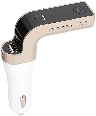 Ourdevice Car G7 Bluetooth FM Transmitter With TF/USB flash drives Music Player (Golden)
