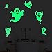 Six Timid Ghosts Wall Decals Halloween Decorations Glow in The Dark, XYIYI Spooky Wall Stickers for Halloween Party Kids Home Room Décor