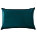 YANIBEST 19 Momme 100% Pure Natural Mulberry Silk Pillowcase for Hair & Facial Beauty Queen Standard Size, Pillow Shams Cover with Hidden Zipper (Standard, Navy blue)