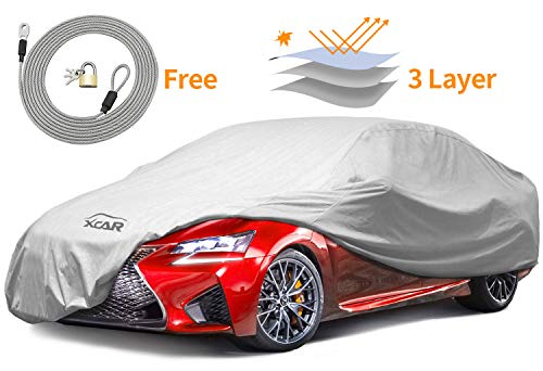XCAR Car Cover Breathable Dust Prevention -Fits Sedan Hatchback Up to 200 Inch in Length