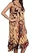 Sakkas 217 Tie Dye Butterfly Tank Sheath Caftan Mid Length Cotton Dress - Beige/One Size