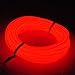 TopYart Neon LED Light Glow EL Wire Battery Pack String Strip Rope Tube Car Dance Party + Controller (15ft , Red)
