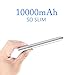 Heloideo 10000mAh Portable Charger Compact Power Bank External Battery Pack with Built-in AC Wall Plug and Micro Type-c Cables …