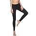 RURING Womens High Waist Yoga Pants Tummy Control Workout Running 4 Way Stretch Yoga Leggings,Medium,Black