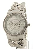 Akribos XXIV Women's AK558SS Quartz Multi-Function Crystal Accented Twist Chain Watch