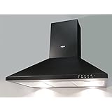 Range Hood Wall Mounted Black 24" CH-105-CS-BLK NT AIR. Made in Italy.