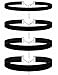 Jstyle 4PCS Velvet Black Choker Necklaces for Women Girls Gothic Tattoo Choker Simple Fashion Chain