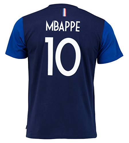 T-shirt Officiel Equipe De France FFF – Kylian Mbappé, 100% Coton, Collection Licenciée