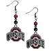 NCAA Siskiyou Sports Womens Ohio State Buckeyes Fan Bead Dangle Earrings One Size Team Color,white