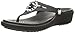crocs Women's Sanrah Studded Circle WDG Flip Flop, Black/Black, 8 B(M) US