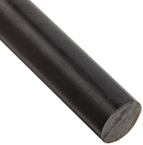 Acetal Round Rod, Opaque Black, Meets ASTM D6100, 7/8