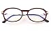 SOOLALA Womens Fashion Designer Diamond Cut Edge Oval Frame Reading Glasses