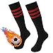 Soccer Socks, SUTTOS Unisex Cotton Knee High Triple Stripe Football Team Socks Athletic Tube Sock 2-10 Pairs