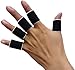 Black 10pcs/set Sports Finger Splint Guard Bands Bandage Support Wrap Basketball Volleyball Football Fingerstall Sleeve Caps Protector Fingerbands Protective Finger Supports Bands