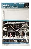 AtmosFX Window Projection Material, 6 Foot by 4 Foot Fabric Screen for Holiday Decorating on Halloween, Christmas, Birthdays, and More