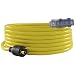 Conntek 20311-025 25-Feet 10/3 30-Amp 125-volt L5-30P Locking Plug to Tri-outlets with Light Indicator primary