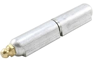 Supa 10 PCS of 4" Aluminum Weldable Bullet Hinges with Fixed SS Pin, SS Bushing w/GF Item No. ALU100GF 4"(16x100mm), Silver, 