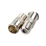 FolioGadgets F Type RG6 Coax Coaxial Cable Connector Adaptor, Male to Female - 10 Pack