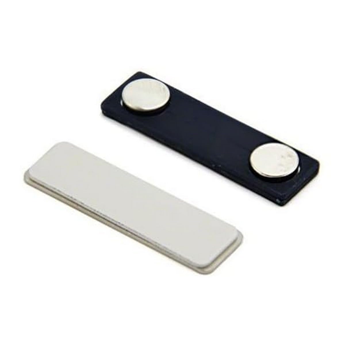 Magnetic Name Badge for ID, Staff, Guests, Visitors, Events, Work Clothes, Jacket, Shirt, Business with Self Adhesive and Plastic Back - 45mm x 13mm — image 1
