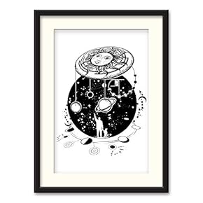 Black Paper Framed Canvas Wall Art for Living Room, Bedroom Black and White City Map Canvas Prints for Home Decoration Ready to Hanging - 23x31 inches