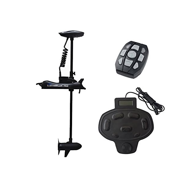 Aquos-Haswing-CaymanB-Bow-Mount-Electric-Trolling-Motor-12V-55-Lbs-Thrust-with-Wired-Foot-Control–black
