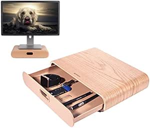 Soporte de madera para monitor, UCMDA soporte arqueado para elevar la