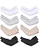 8 Pairs Unisex Ice Silk Arm Sleeve Sun Protection Cooling Sleeves for Men Women Tattoo Cover Up Riding Outdoor (Black, White, Grey, Skin Color, Adult Size)