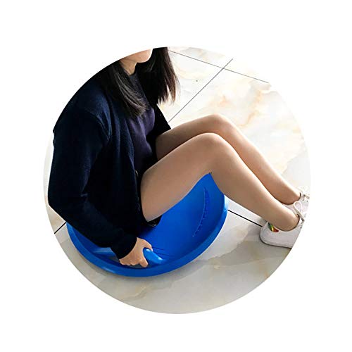 Pannow Round Kids Snow Sled Grass Slippery Saucer Flexible Snow Disc Saucer Sled with Double Handles for Sand, Grass and Snow Downhill