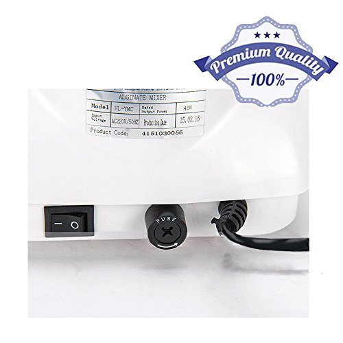 Brand Dentist Clinic Portable Blender HL-YMC I Dental Lab Equipment Impression Alginate Material Mixer + Metal Knife(Wooden Handle) +Mixing Rubber Bowl (Metal Contacts) Hand Switch - Thumbnail 4