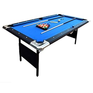 Hathaway Fairmont Portable 6-Ft Pool Table for Families with Easy Folding for Storage, Includes Balls, Cues, Chalk