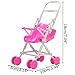 Kocome Assembly Pink Baby Stroller Trolley Nursery Furniture Toys For Barbie Doll