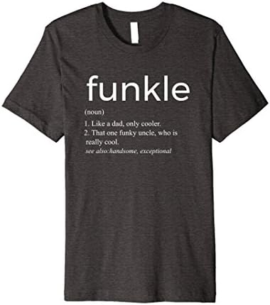 Mens FUNKY Uncle Definition T-Shirt Funcle Apparell Large Dark Heather