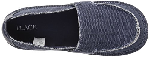 The Children's Place Boys' BB Slipon Deck Slipper, Navy, Youth 4 Medium US Infant
