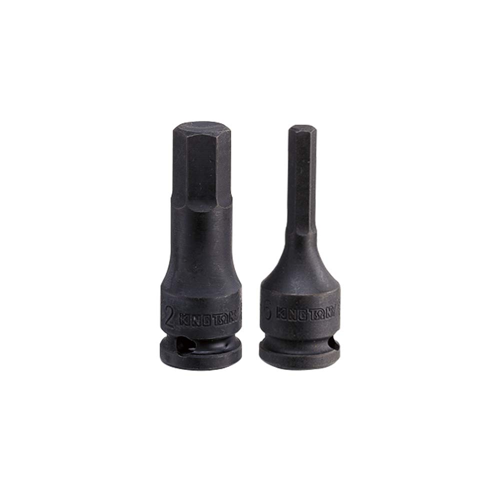 KING TONY 305516S Socket De Impacto 3/8" Hexagonal Allen 1/2" L55mm for DIYers & Professionals, Made for Repair and Installation tasks