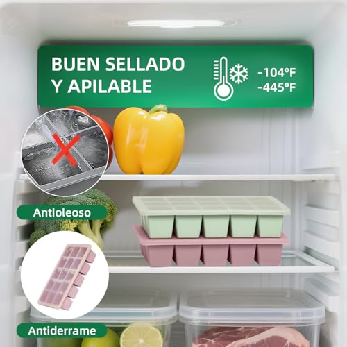 3 PCS Moldes para Cubitos de Hielo con Tapa,Molde de silicona para cubitos de hielo,Bandejas Para Cubitos de Hielo,Bandejas de Silicona Reutilizables con Diseño Presionado (15 rejilla)