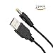 TENINYU USB 2.0 A Male to DC 4.0x1.7mm 5 Volt 24AWG DC Barrel Jack Power Cable 3FT (Max 2.5 Ampere Power Cable, Center PIN Positive), 2Pack