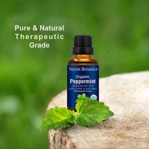 Nexon Botanics Organic Peppermint Essential Oil 30 ml - USDA Certified Pure Natural Essential Oils Peppermint Oil to Repel Mice - Menthol from Mentha Piperita - Cooling Smell with Fresh Mint Oil - Thumbnail 6