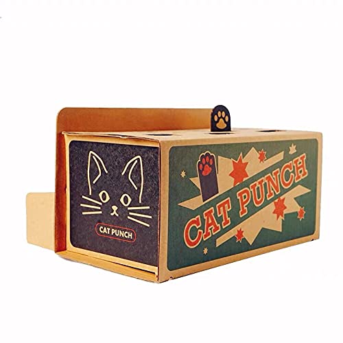 JR. Meet Cat Toys for Indoor Cats,Kitten Toys Indestructible Corrugated Paper Cat Punch Games Cat Toys Interactive Cat Gifts Cat Toys for Kittens Cat Toys for Indoor Cats Interactive
