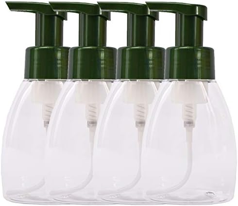 4x Foaming Soap Dispenser 8.5oz Clear BPA Free (Pearl Green)