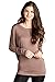 Tealing Women's Round Neck Long Sleeve Dolman Top Stretchy Lightweight