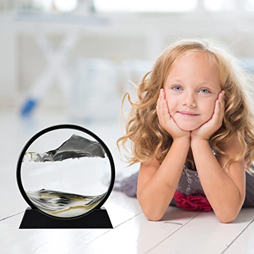 Large 12'' Moving Sand Art Picture, 3D Sand Art Liquid Motion Dynamic