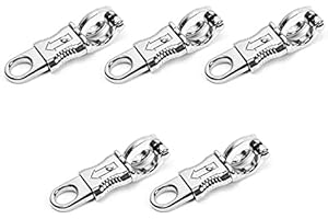 IWONGO 5-Pack Panic Snap for Paracord - Nickel Plated Quick Release Panic Snap with Fixed-Eye for Get Back Whips