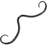 QIXIAMO Septum Mustache Nose Rings Stainless Steel Nose Stud Fashion Nose Rings Hoops Septum Piercing Jewelry for Men and Women, Black