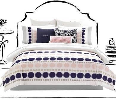 Amazon Com Ks Home Kate Spade Ikat Dot 2 Piece Comforter Set